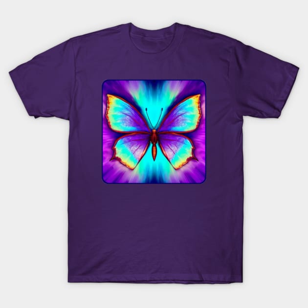 Colorful Butterfly T-Shirt by ARTWORKandBEYOND